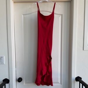 OQQ Asymmetrical Ruffle Dress Size L